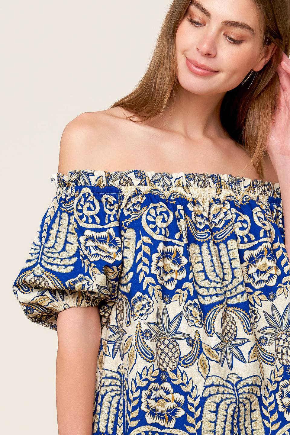 A DAY AT THE MARKET WOVEN TOP Flying Tomato