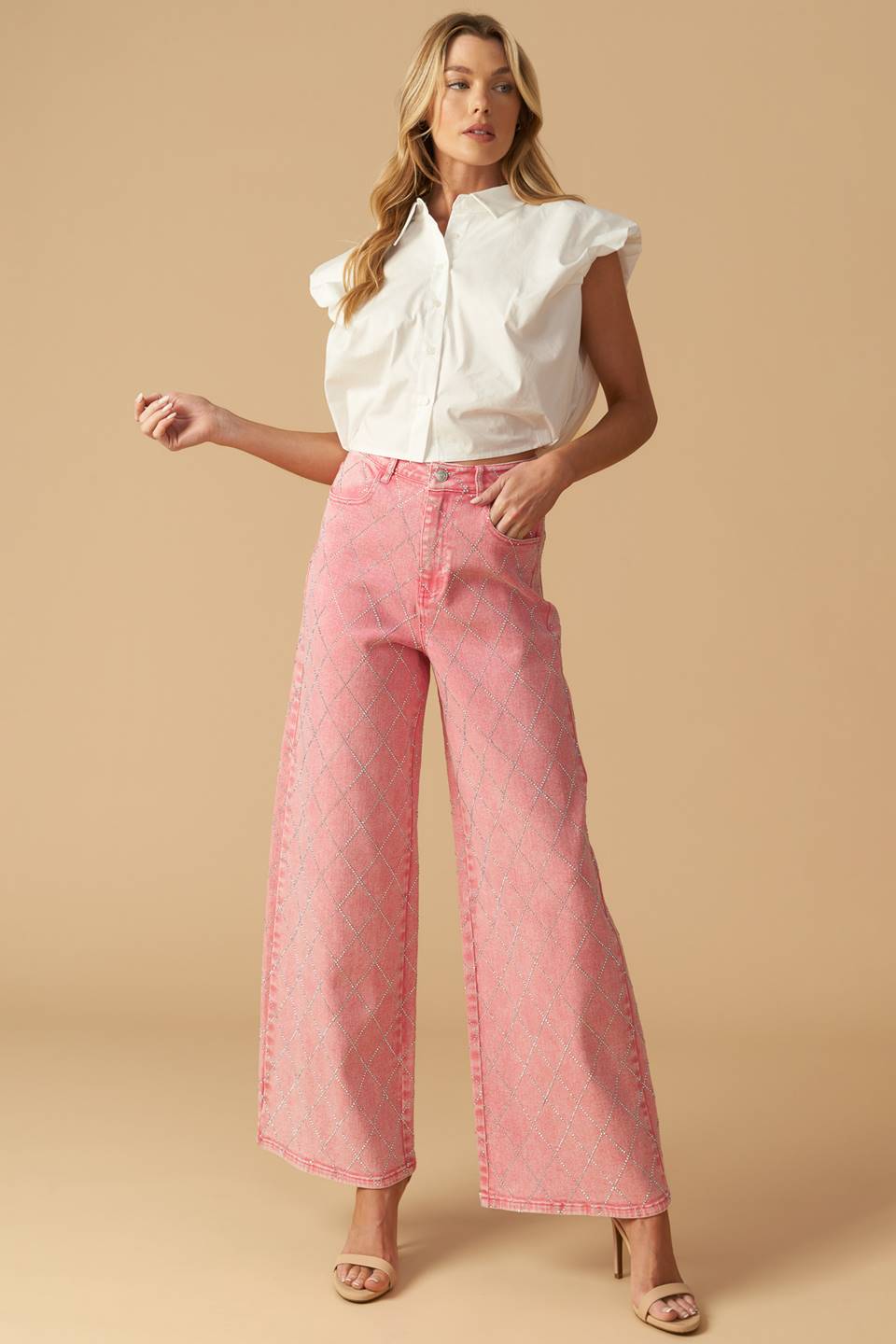 CREATING MEMORIES WOVEN CROP TOP Flying Tomato