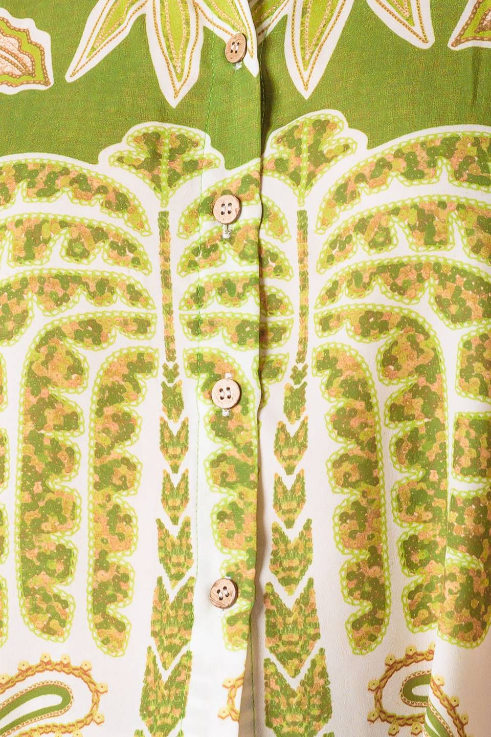 DISTANT ECHOES GREEN WOVEN SHIRT Flying Tomato