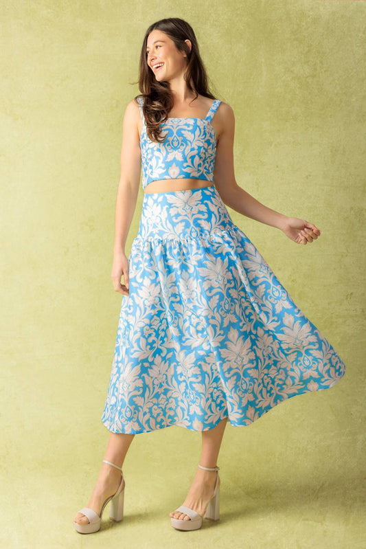 LITTLE MOMENTS WOVEN TOP AND SKIRT SET Flying Tomato