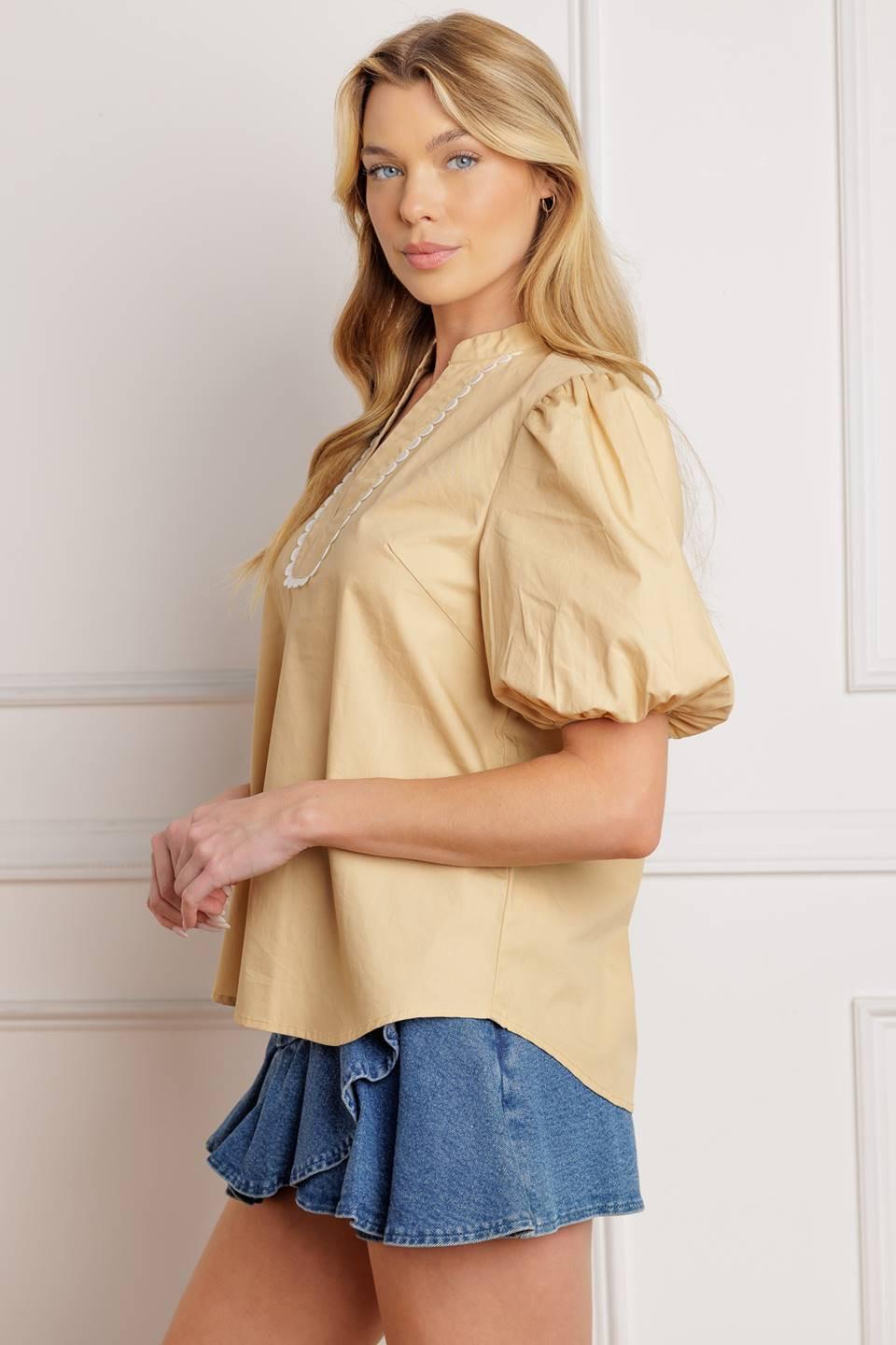 Flying Tomato High Standards woven top sleeve detail and cuff finish