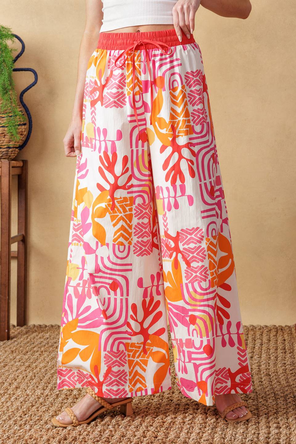 OVER YOU AGAIN WOVEN TOP AND PANT SET Flying Tomato