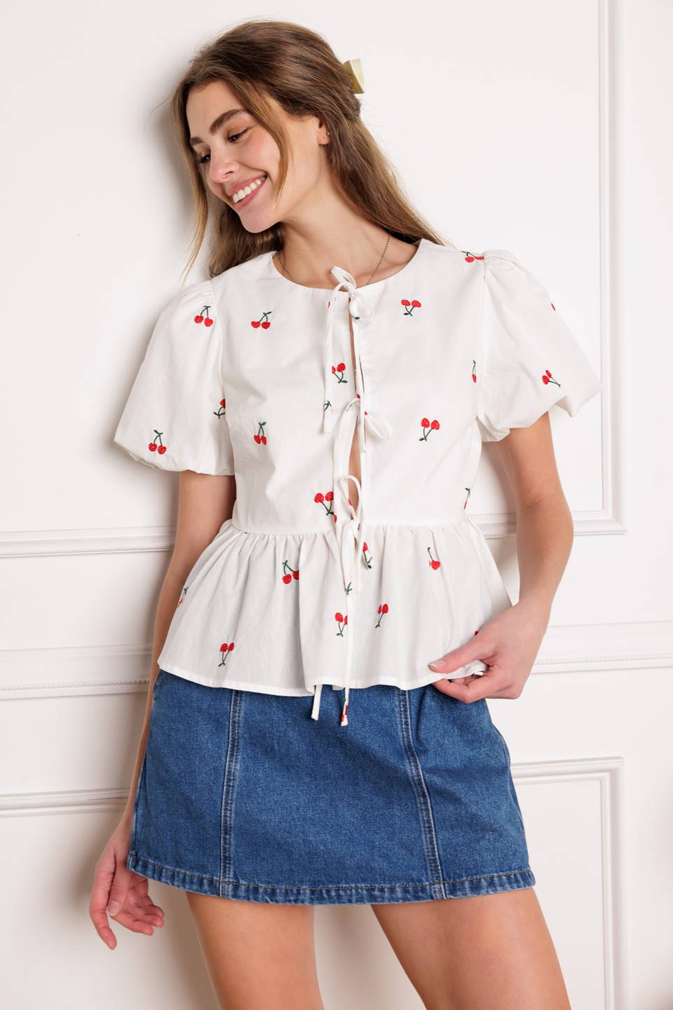 CLOSER THAN EVER WOVEN TOP Flying Tomato