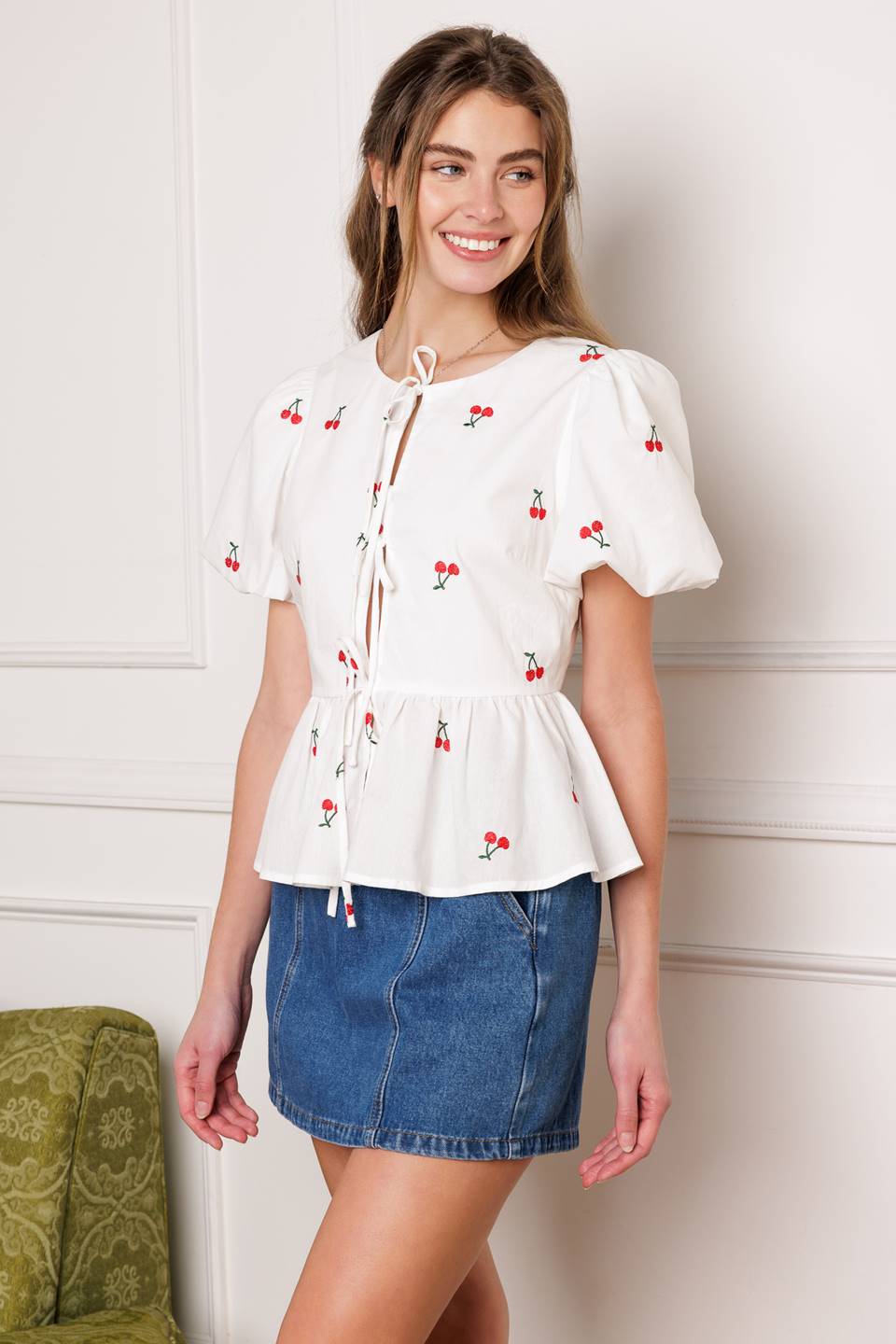 CLOSER THAN EVER WOVEN TOP Flying Tomato