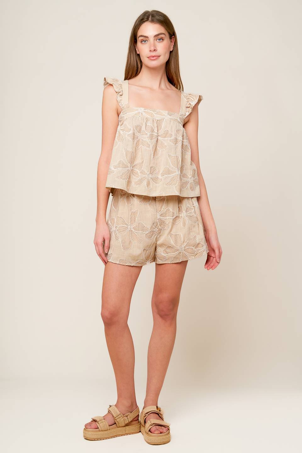 DARCY DREAM WOVEN TOP AND SHORTS SET Flying Tomato