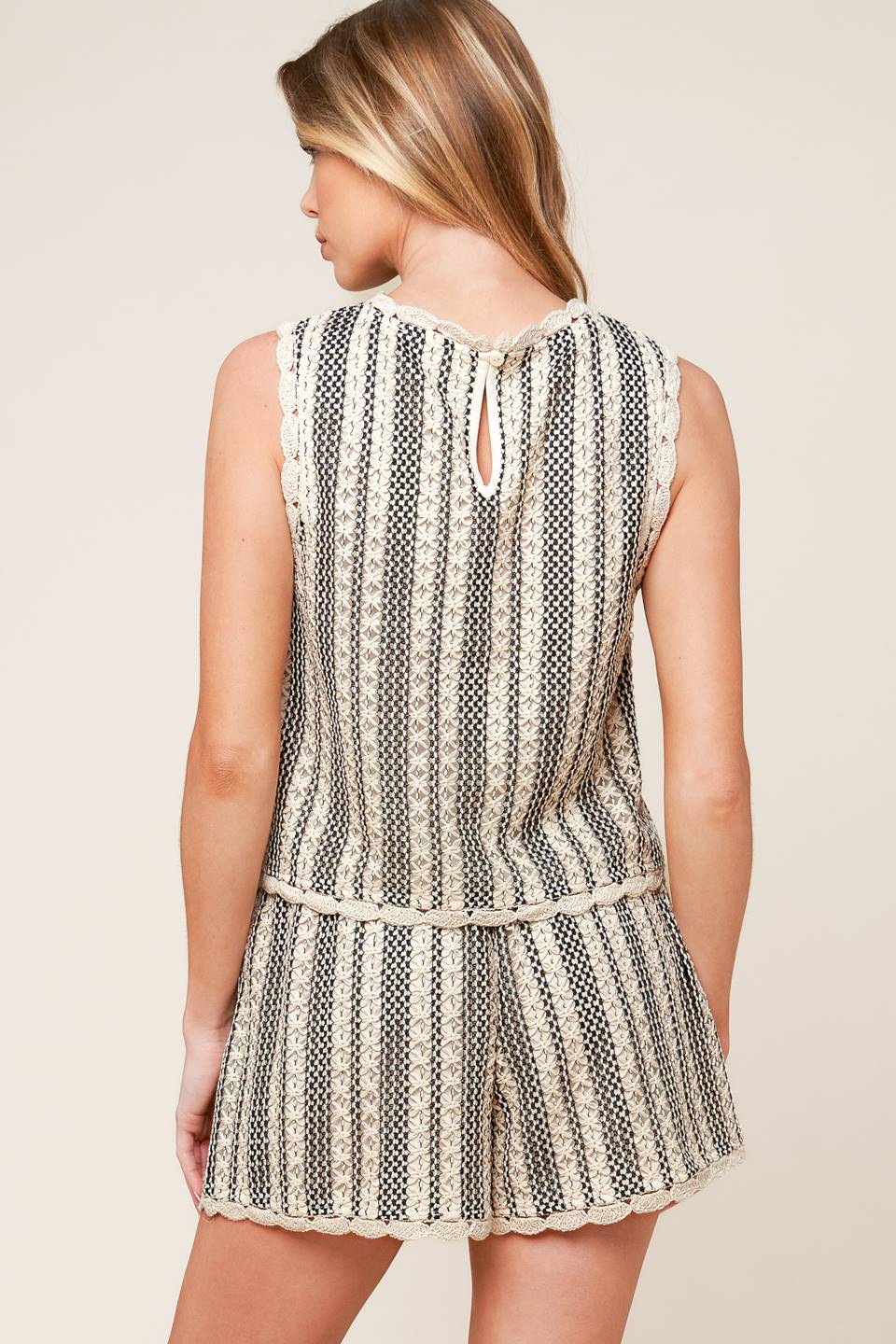 ALL IN DUE TIME CROCHET LACE TOP AND SHORTS SET Flying Tomato