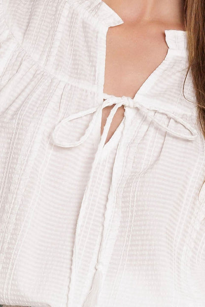 CLOSE TO PERFECTION RUFFLED TOP