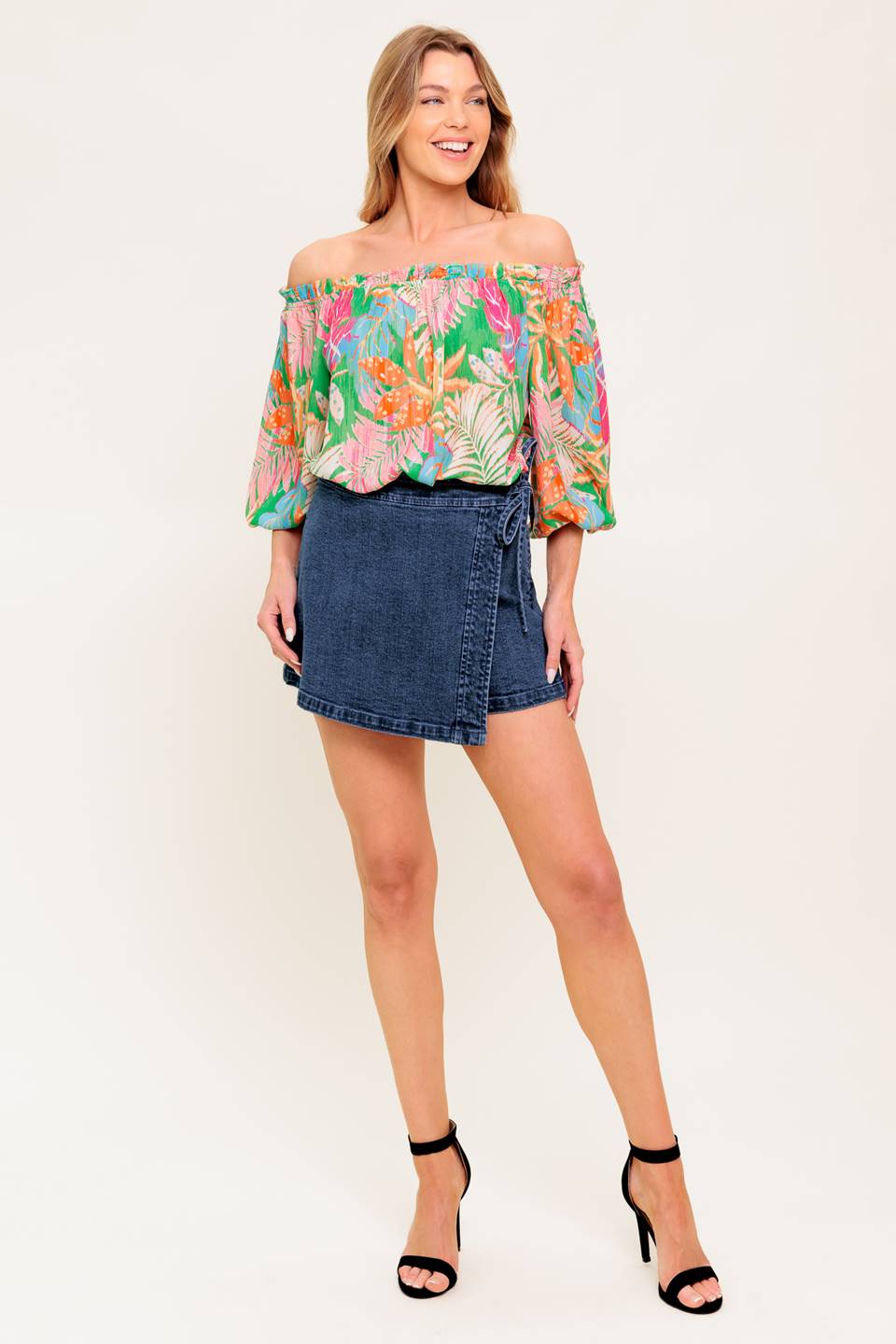 LOVING VOW GREEN WOVEN TOP Flying Tomato