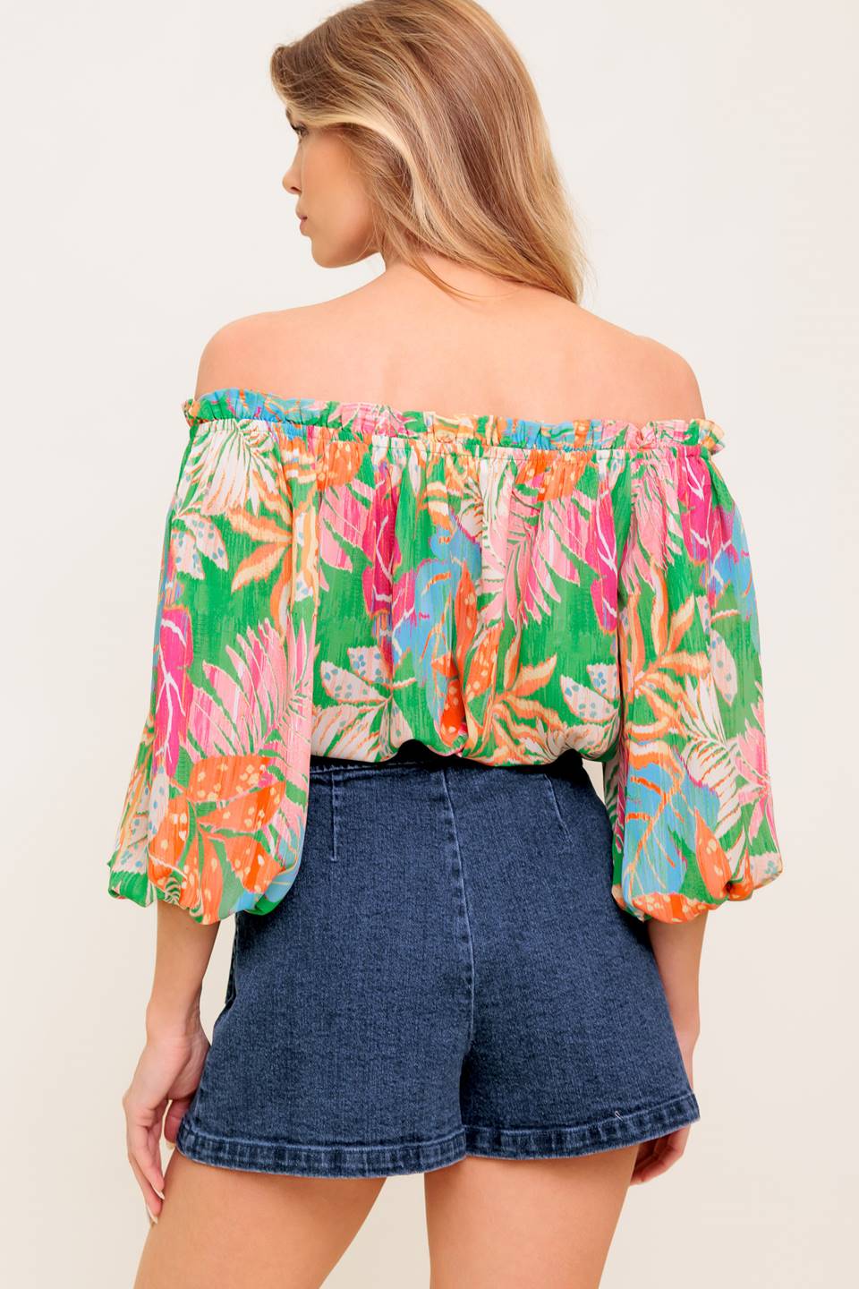 LOVING VOW GREEN WOVEN TOP Flying Tomato