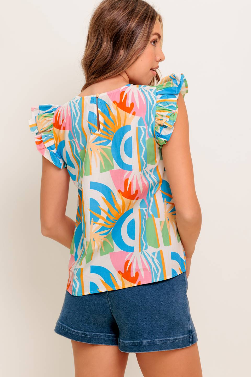 VACATION STATE OF MIND WOVEN TOP Flying Tomato