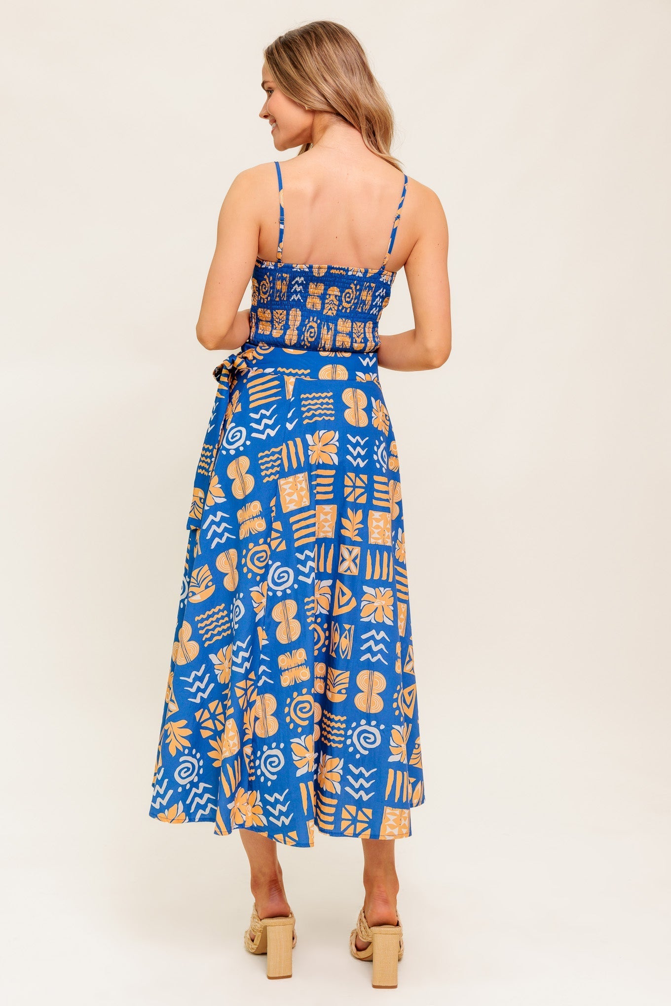 DEWDROP SILENCE WOVEN TOP AND SKIRT SET Flying Tomato