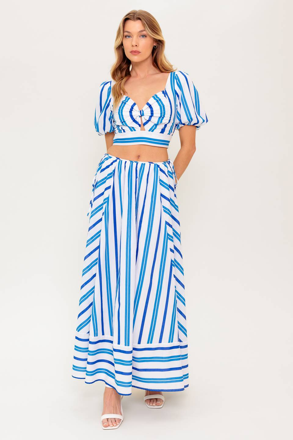 GARDEN WHISPERS WOVEN TOP AND SKIRT SET Flying Tomato