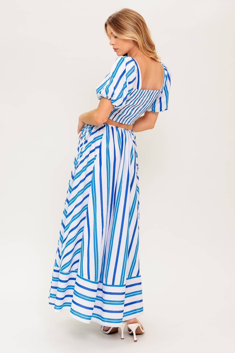 GARDEN WHISPERS WOVEN TOP AND SKIRT SET Flying Tomato