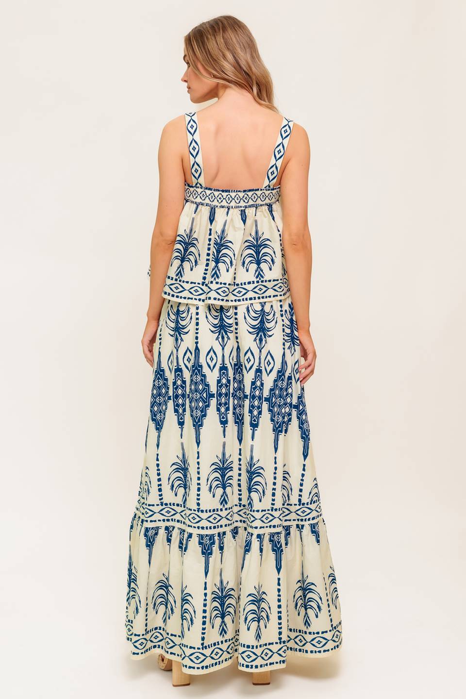 FLORAL RHYTHM WOVEN TOP AND SKIRT SET Flying Tomato