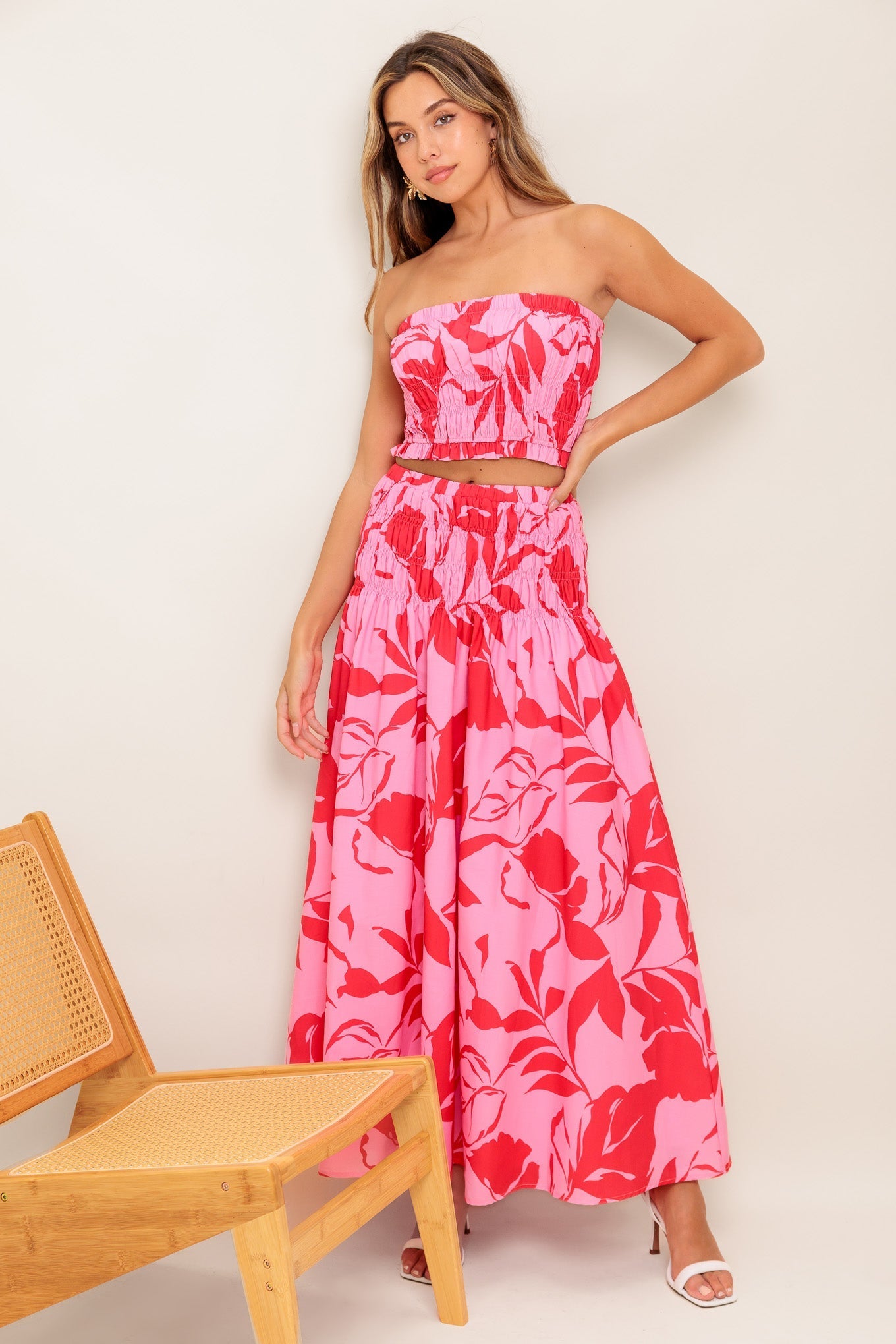 ANYTHING I WANT WOVEN TOP AND SKIRT SET Flying Tomato