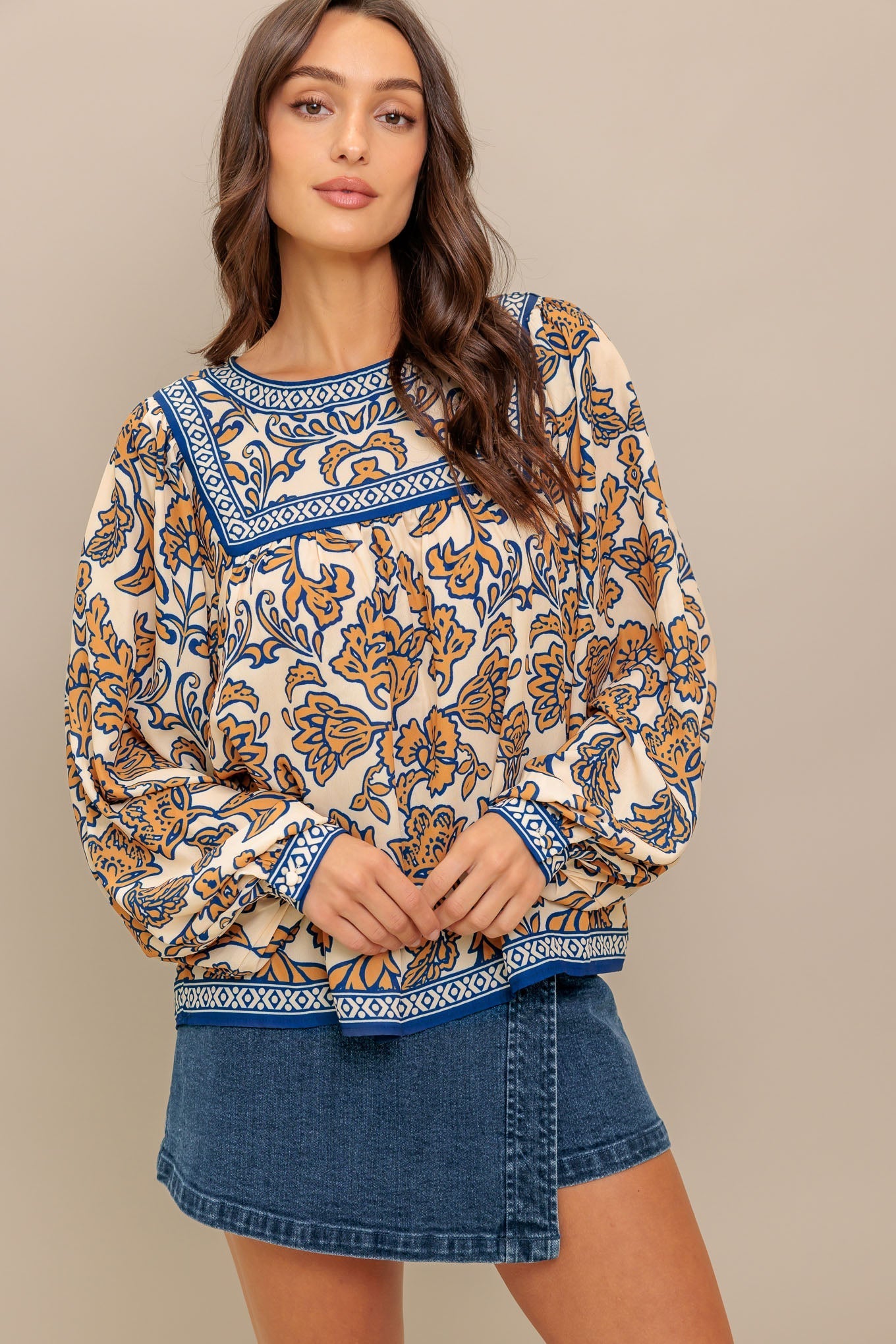 BOHEME MEADOW WOVEN TOP Flying Tomato