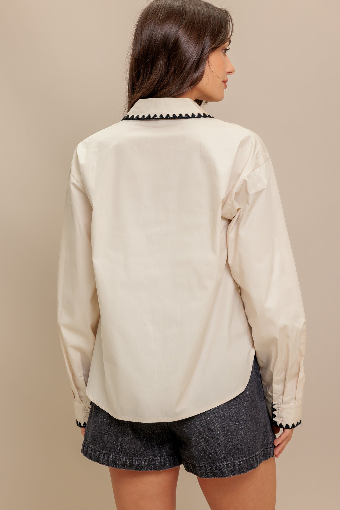 MONO EDGE WOVEN TOP Flying Tomato