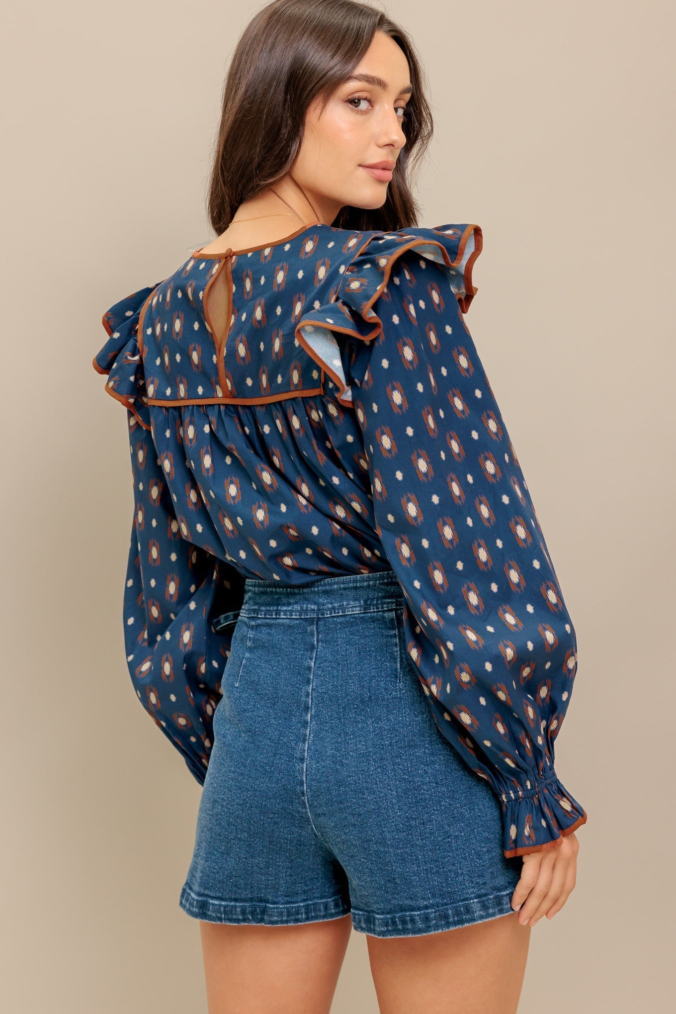 WESTERN CHARM  WOVEN TOP Flying Tomato