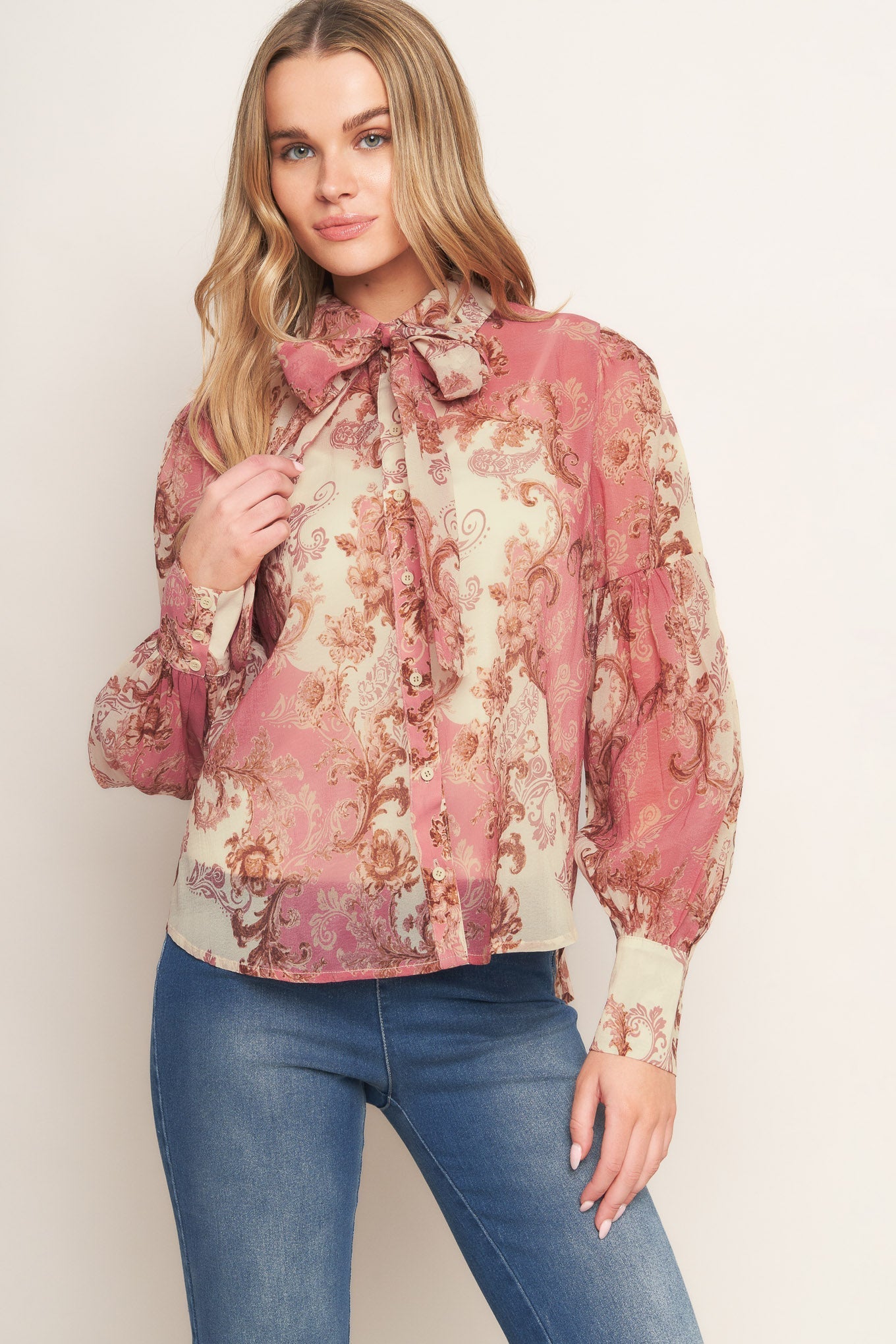 ROCOCO ROSE WOVEN TOP Flying Tomato