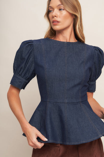 CLASSIC EDGE DARK DENIM TOP