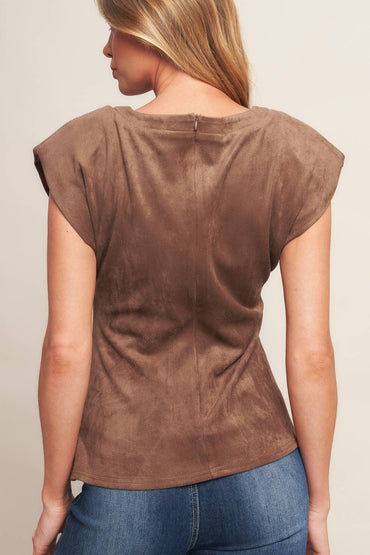 MY EVERYDAY BEST FAXU SUEDE TOP
