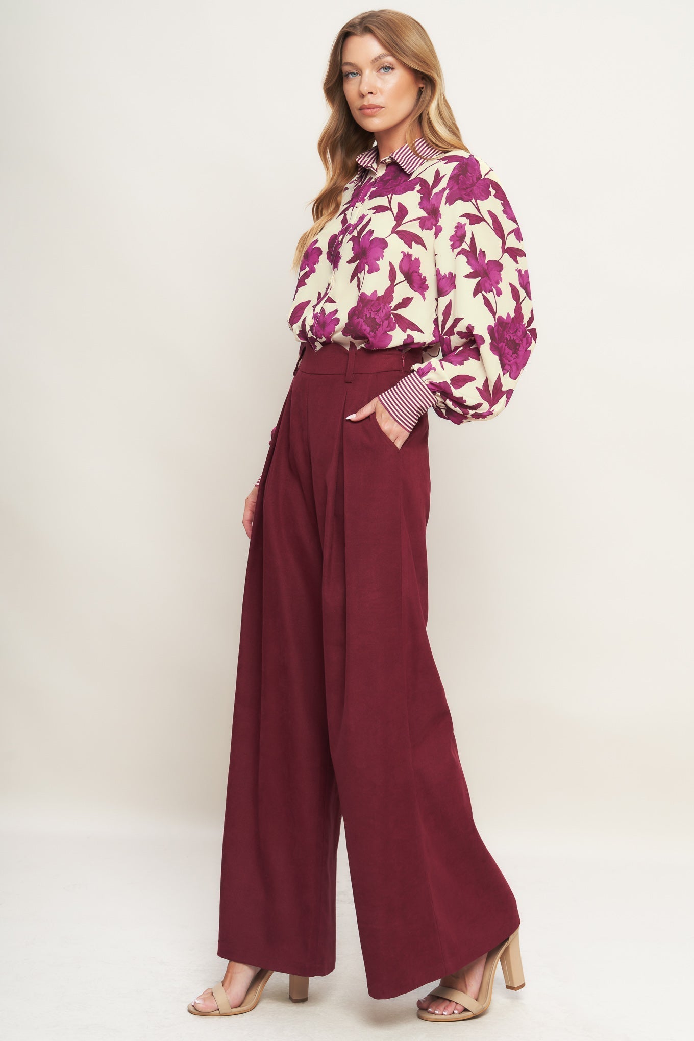 SWEET BOTANICAL CHARM WOVEN TOP Flying Tomato