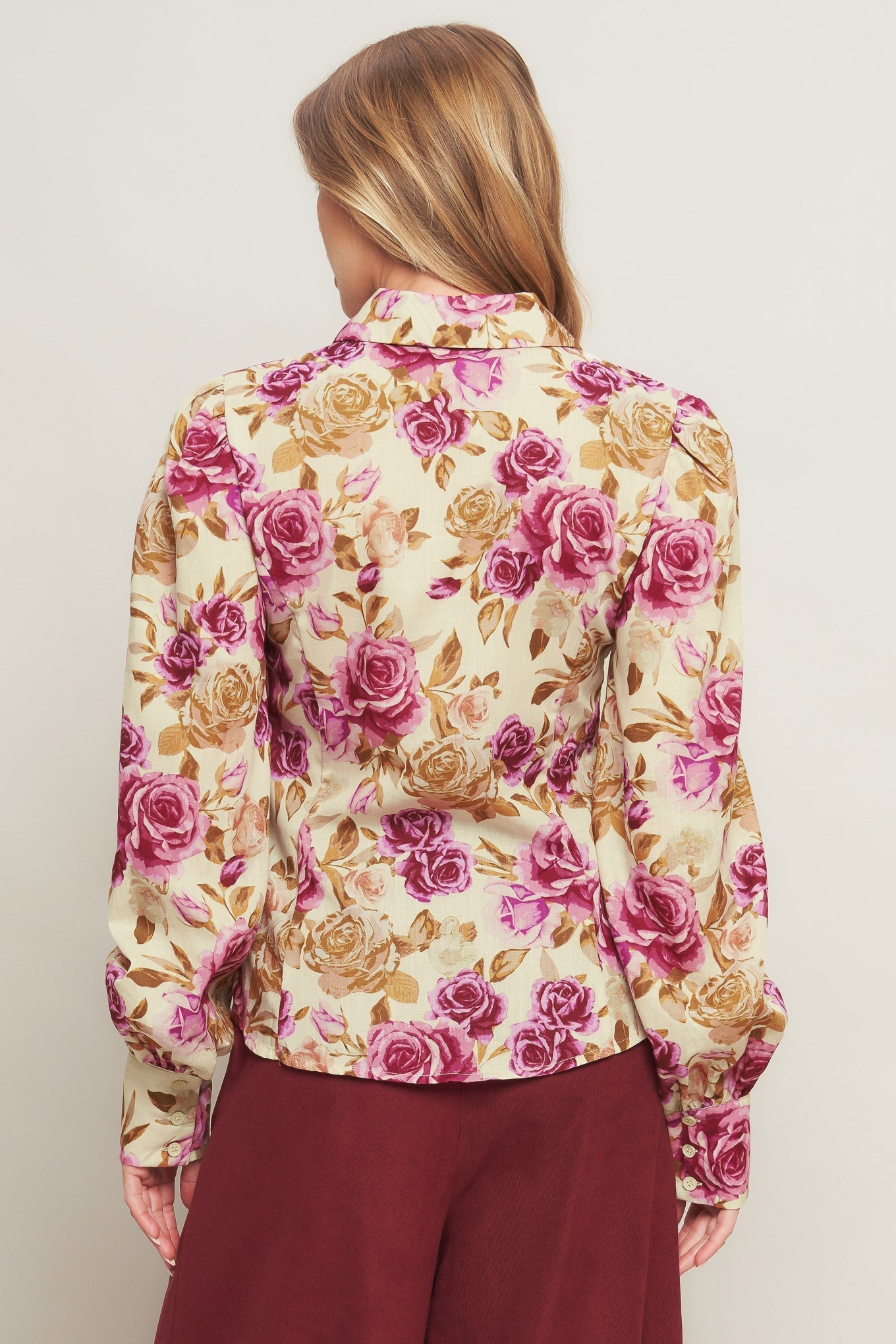 PARISIAN ROSE DREAM WOVEN TOP Flying Tomato