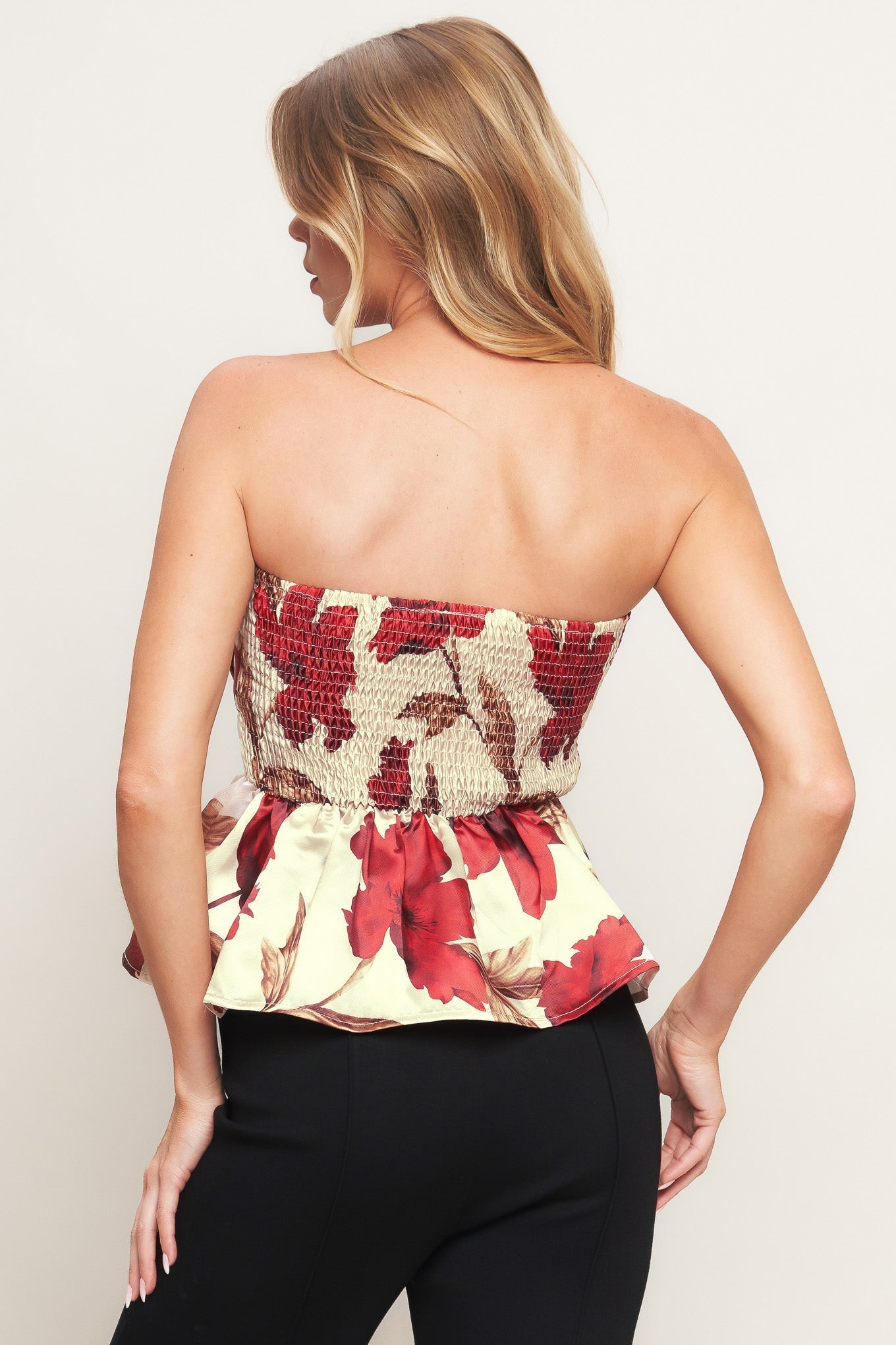 HOLIDAY BLOSSOM WOVEN TOP Flying Tomato