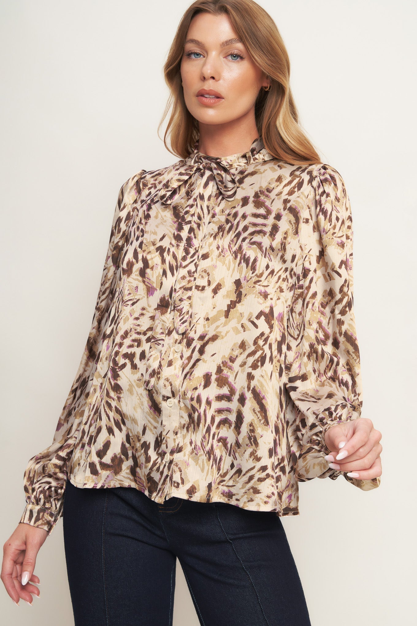 WILD CHIC CREAM WOVEN TOP Flying Tomato