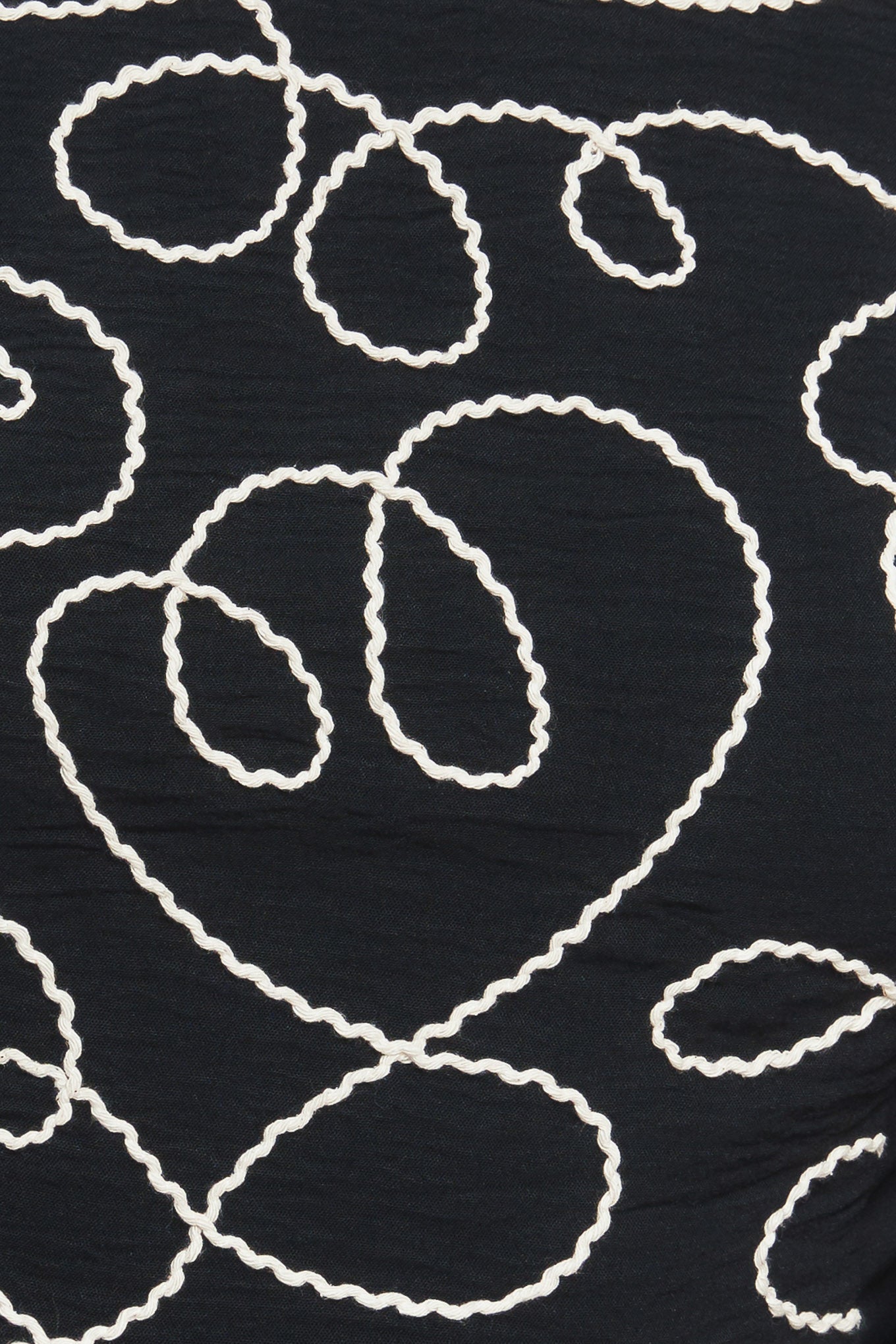 BLACK CANVAS WOVEN TOP Flying Tomato