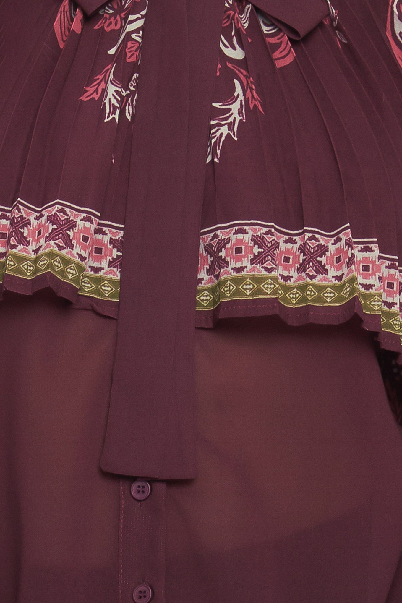 AZTEC CHERRY WOVEN TOP Flying Tomato