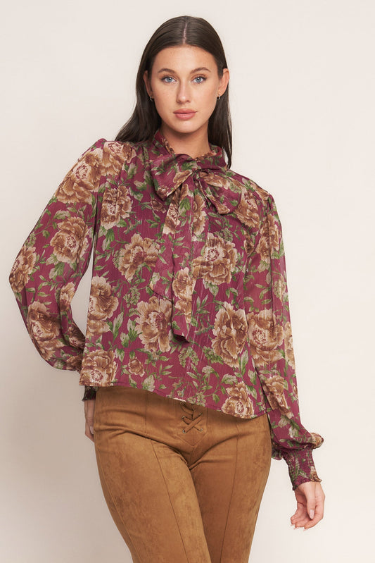 WHISPERING GARDEN WOVEN TOP Flying Tomato