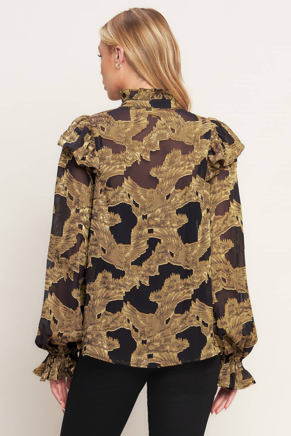 SHADOW GLINT WOVEN TOP Flying Tomato