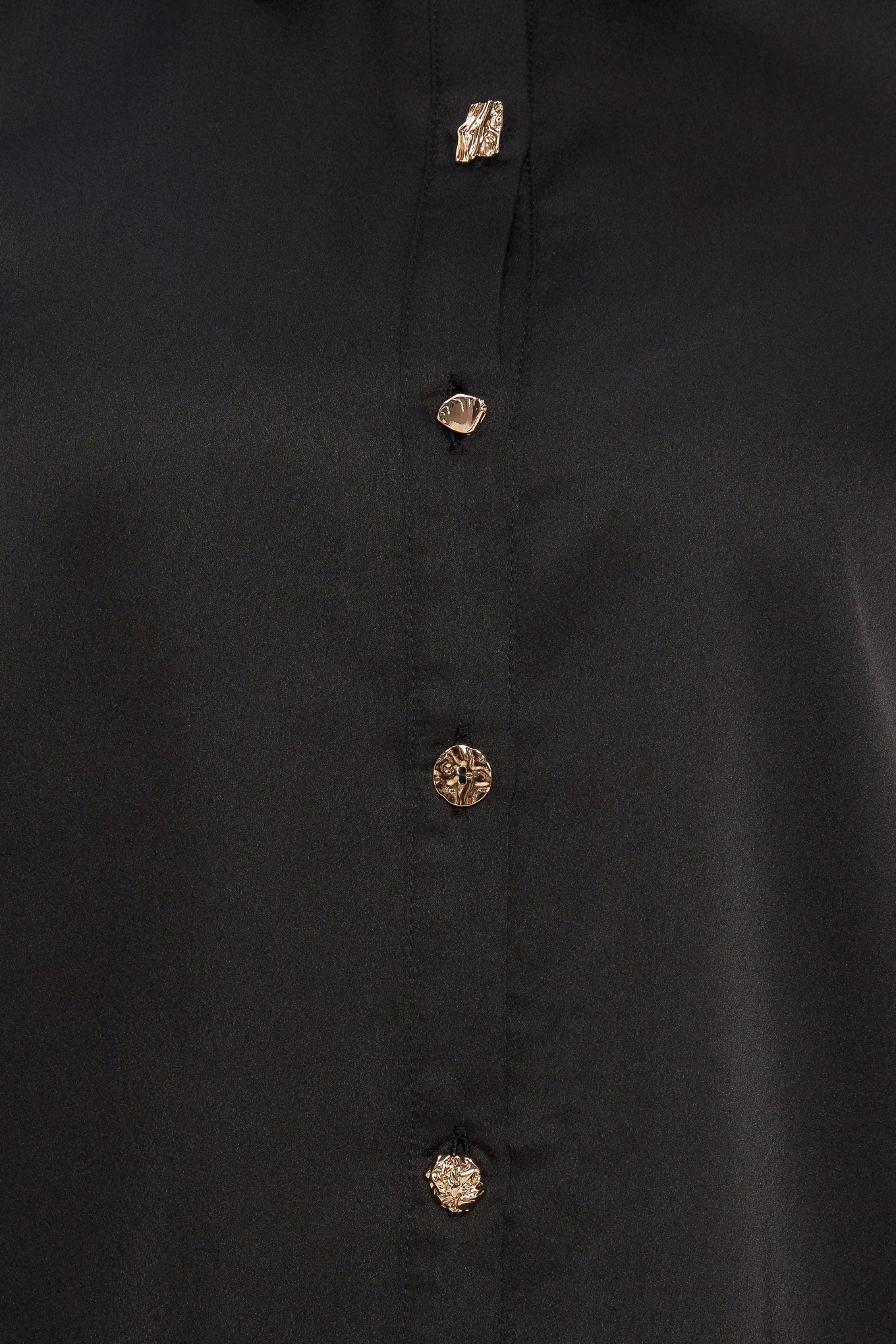 Black Orbit Woven Top With Collar And Button Down Sleeves Flying Tomato