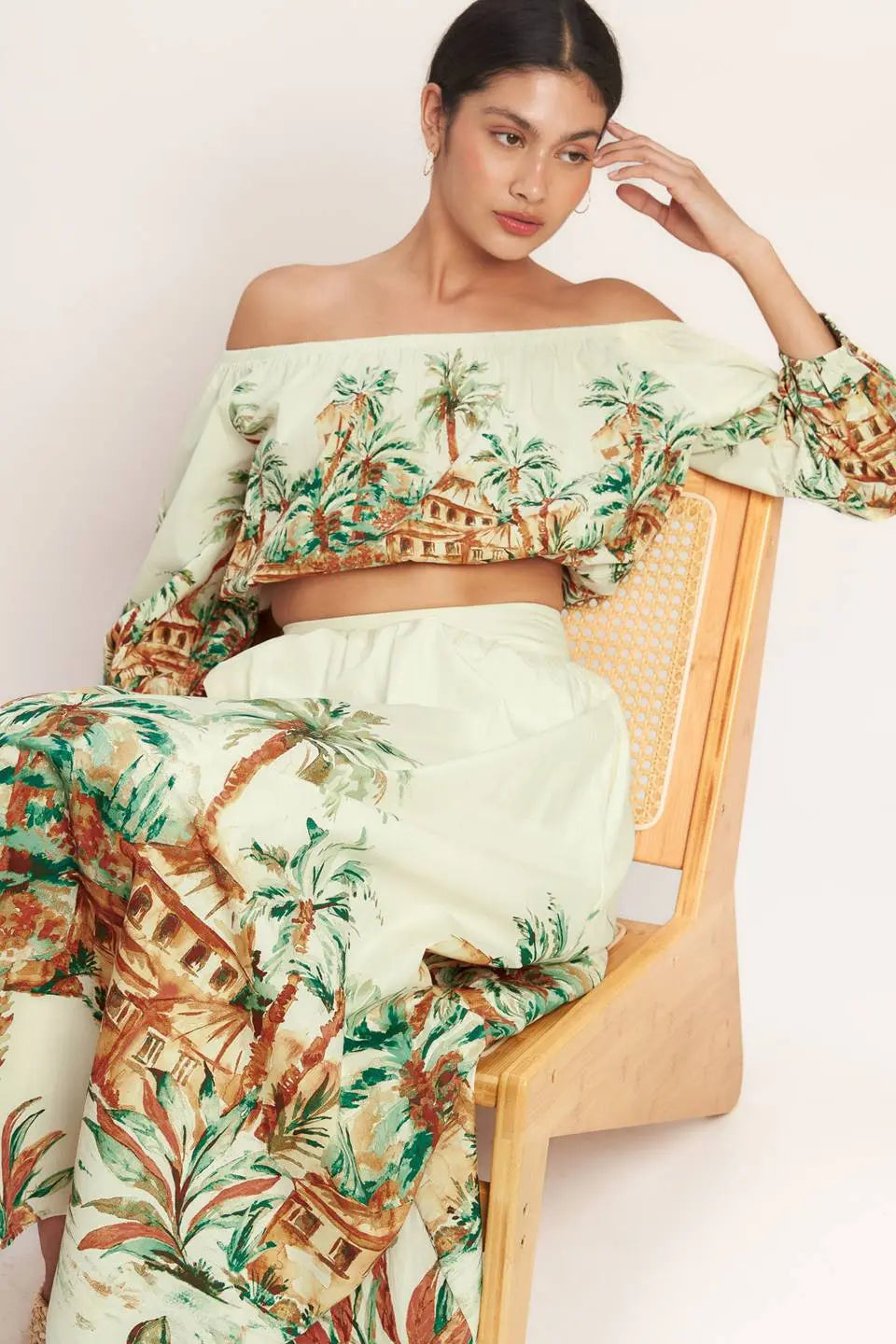 ISLAND TIME ONLY WOVEN CROP TOP Flying Tomato