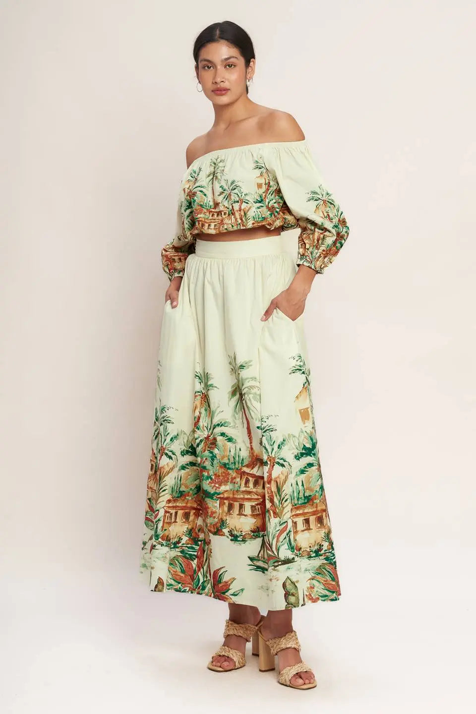 ISLAND TIME ONLY WOVEN CROP TOP Flying Tomato