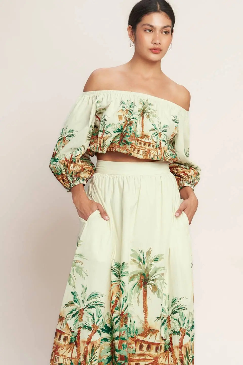 ISLAND TIME ONLY WOVEN CROP TOP Flying Tomato