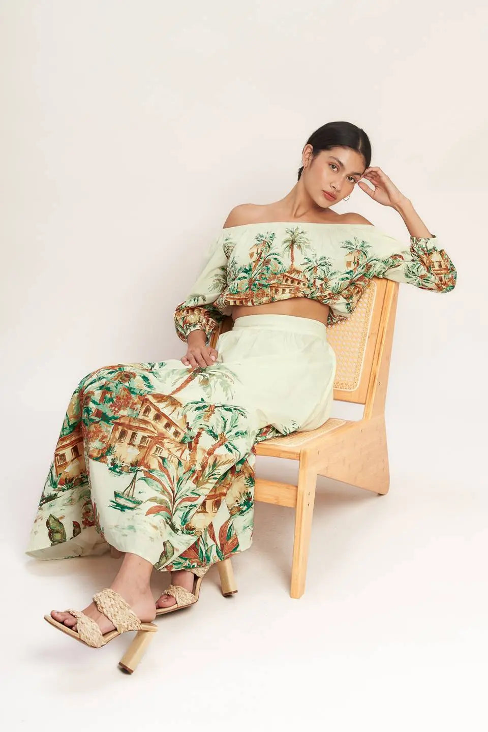 ISLAND TIME ONLY WOVEN CROP TOP Flying Tomato