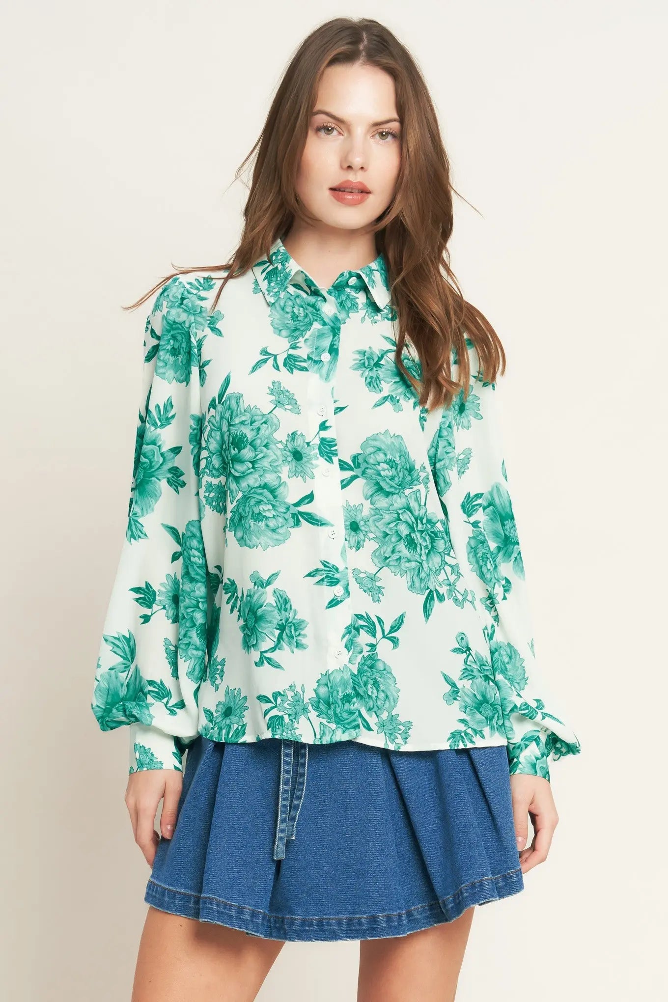 BOTANICAL POP WOVEN TOP Flying Tomato