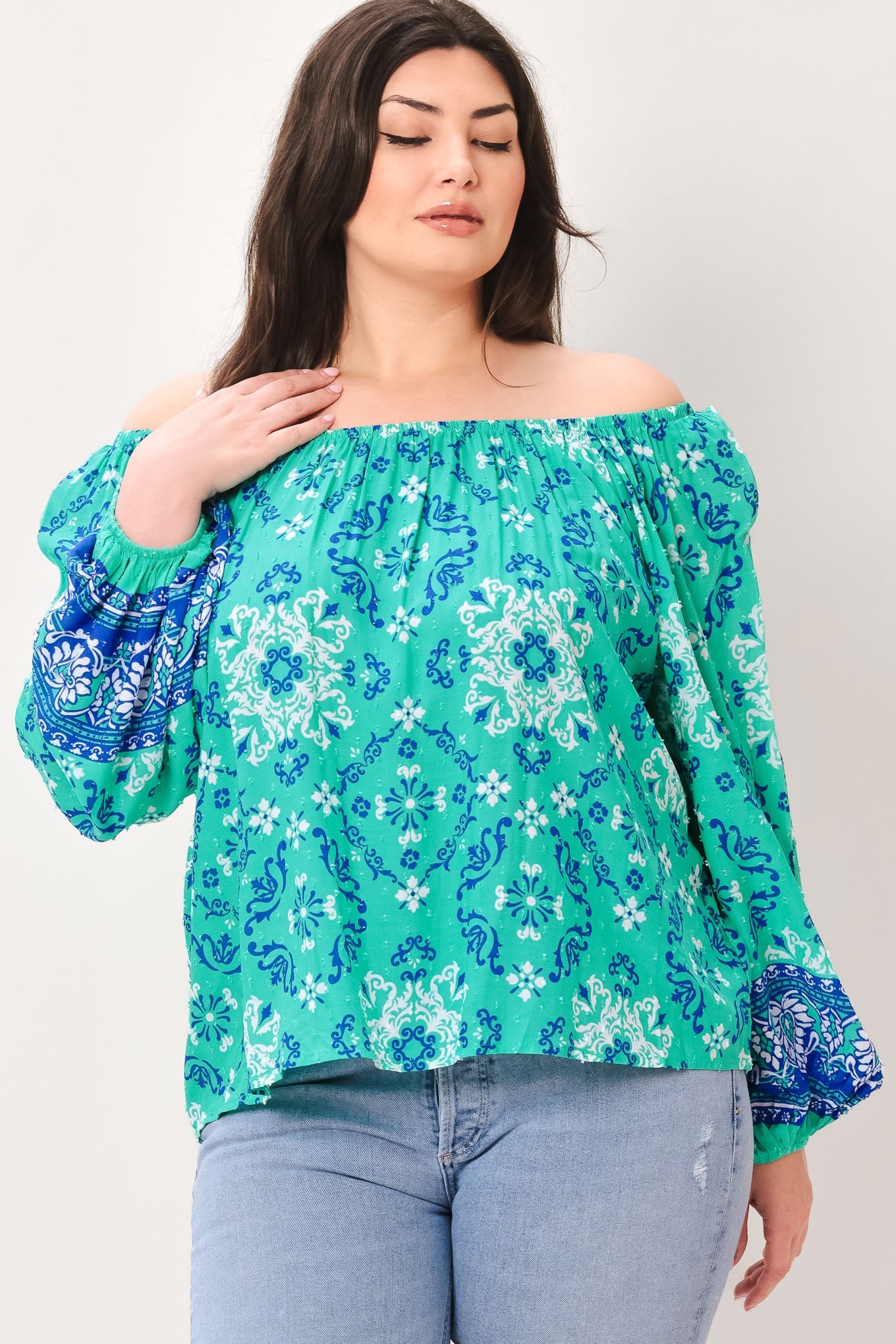 Love Salve presents the Flying Tomato Send My Love Woven Top, a stylish and comfortable women's blouse with a relaxed fit.