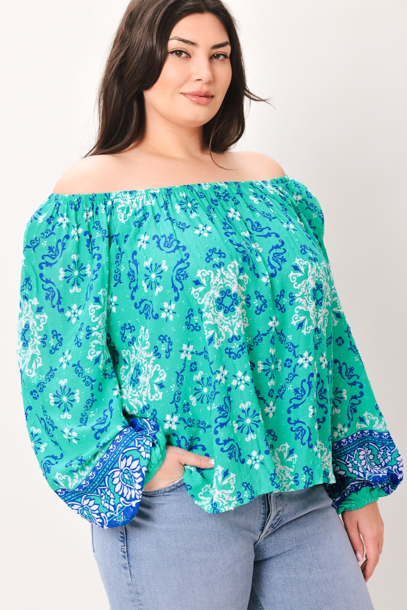 Back view of the Flying Tomato Send My Love Woven Top, highlighting its thoughtful design and comfortable, breathable woven f