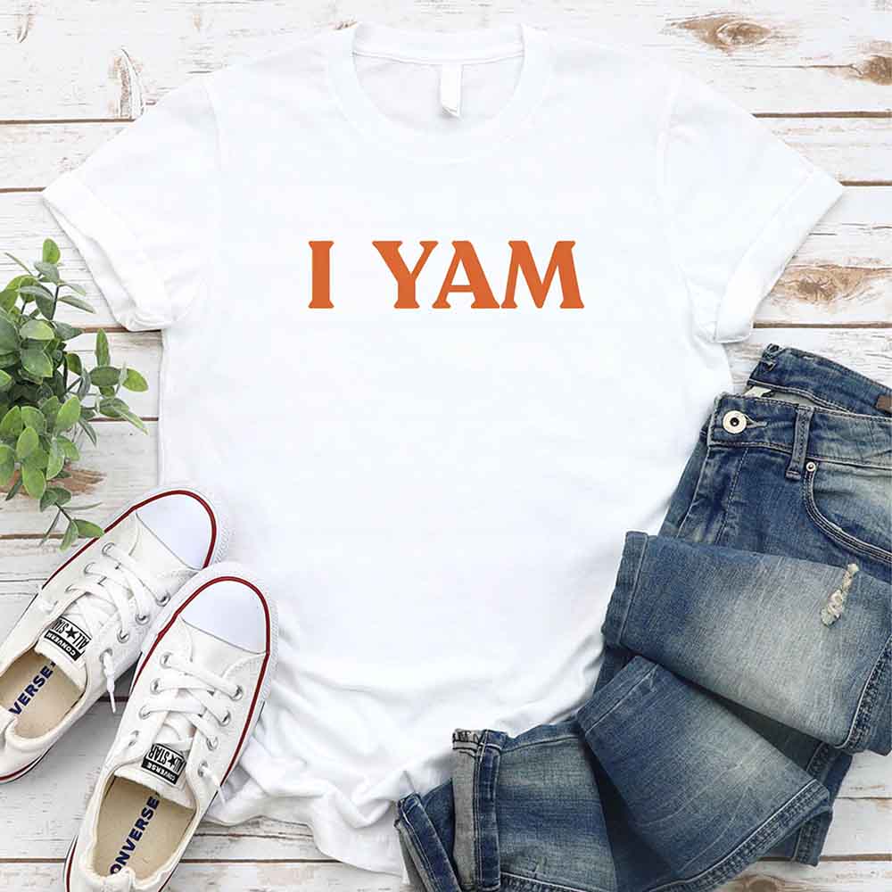 I YAM T-Shirt – Funny Thanksgiving Pun Tee Adorb Custom Tees