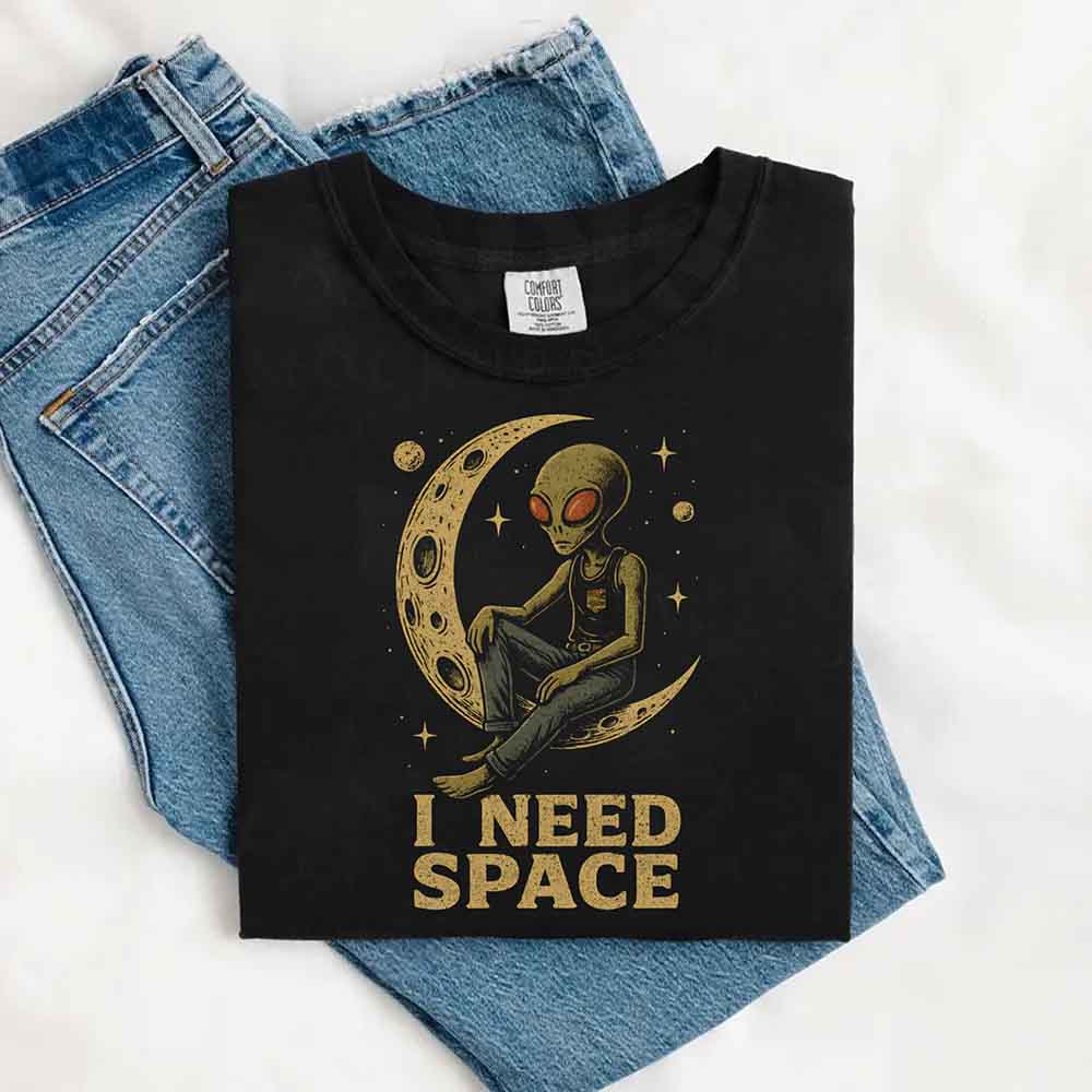 I Need Space Tee – Gothic Alternative Unisex Comfort Colors Shirt Adorb Custom Tees