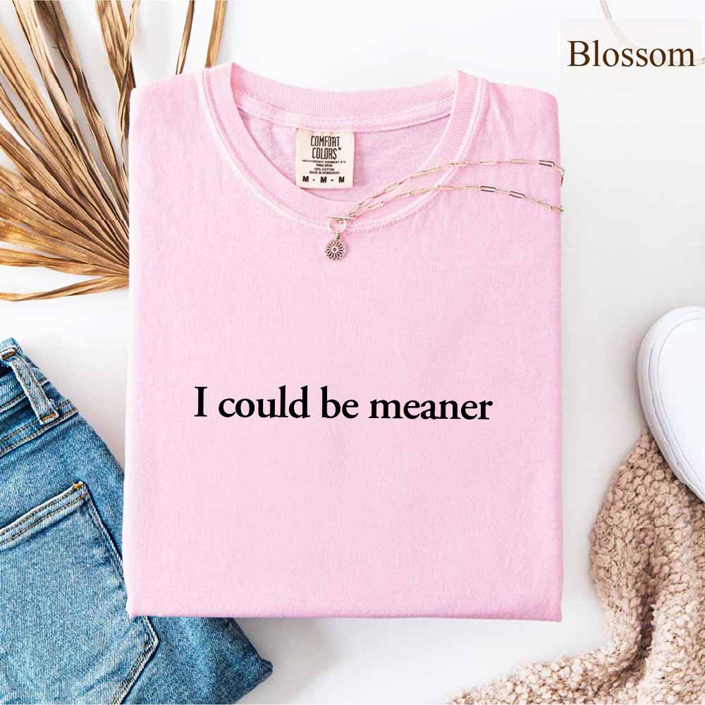 Comfort Colors I Could Be Meaner Shirt Adorb Custom Tees