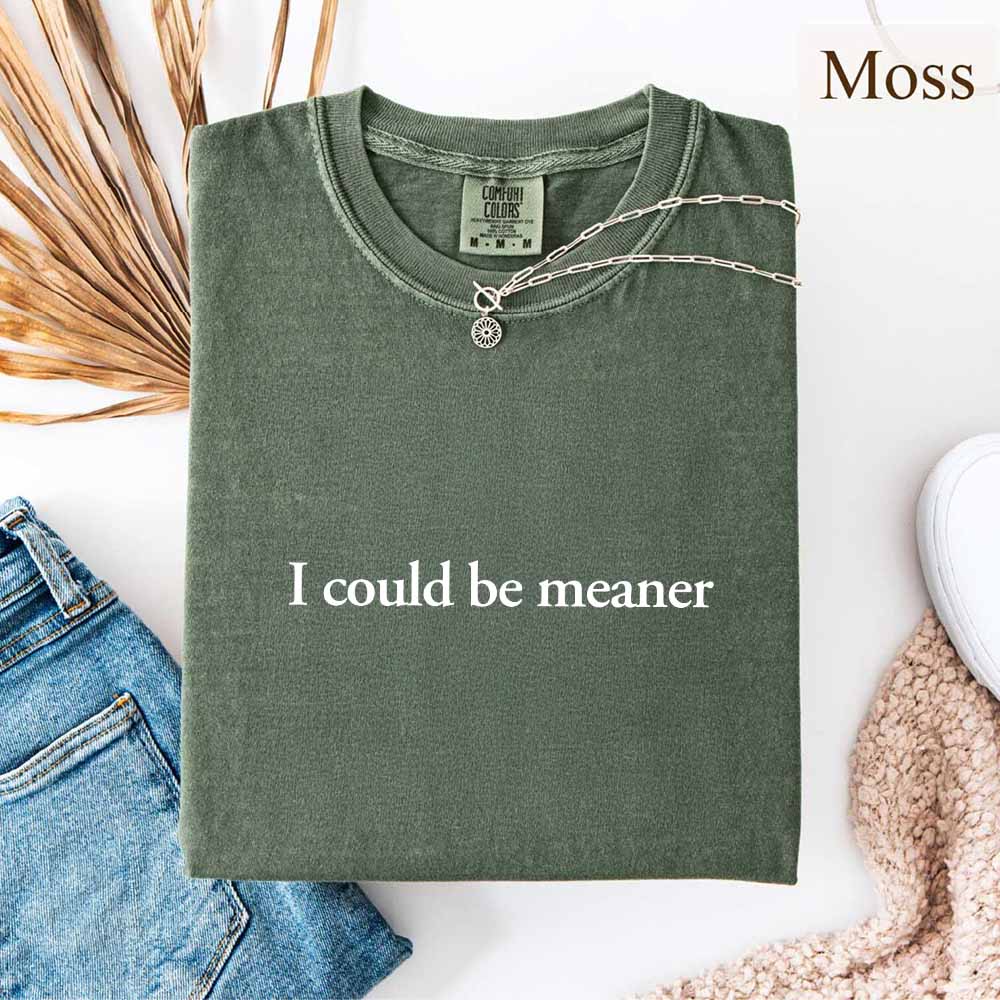 Comfort Colors I Could Be Meaner Shirt Adorb Custom Tees