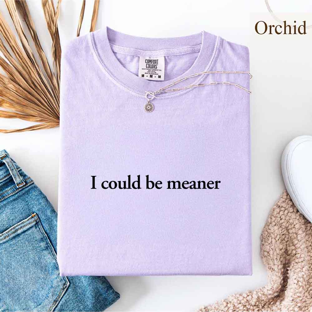 Comfort Colors I Could Be Meaner Shirt Adorb Custom Tees