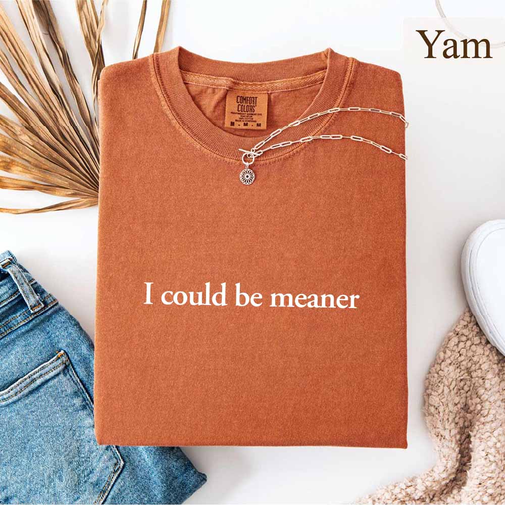 Comfort Colors I Could Be Meaner Shirt Adorb Custom Tees