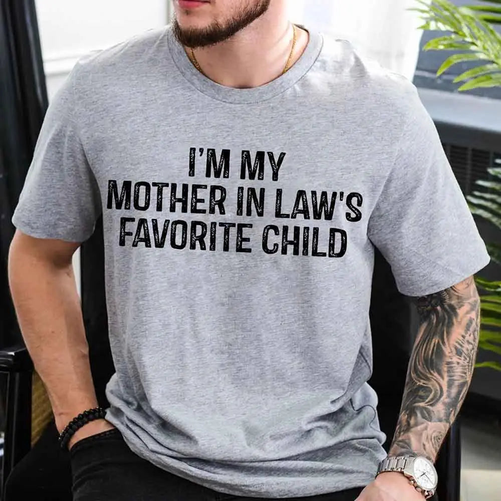 Funny Mother In Law Favorite Child T Shirt Gift For Family Gatherings Adorb Custom Tees