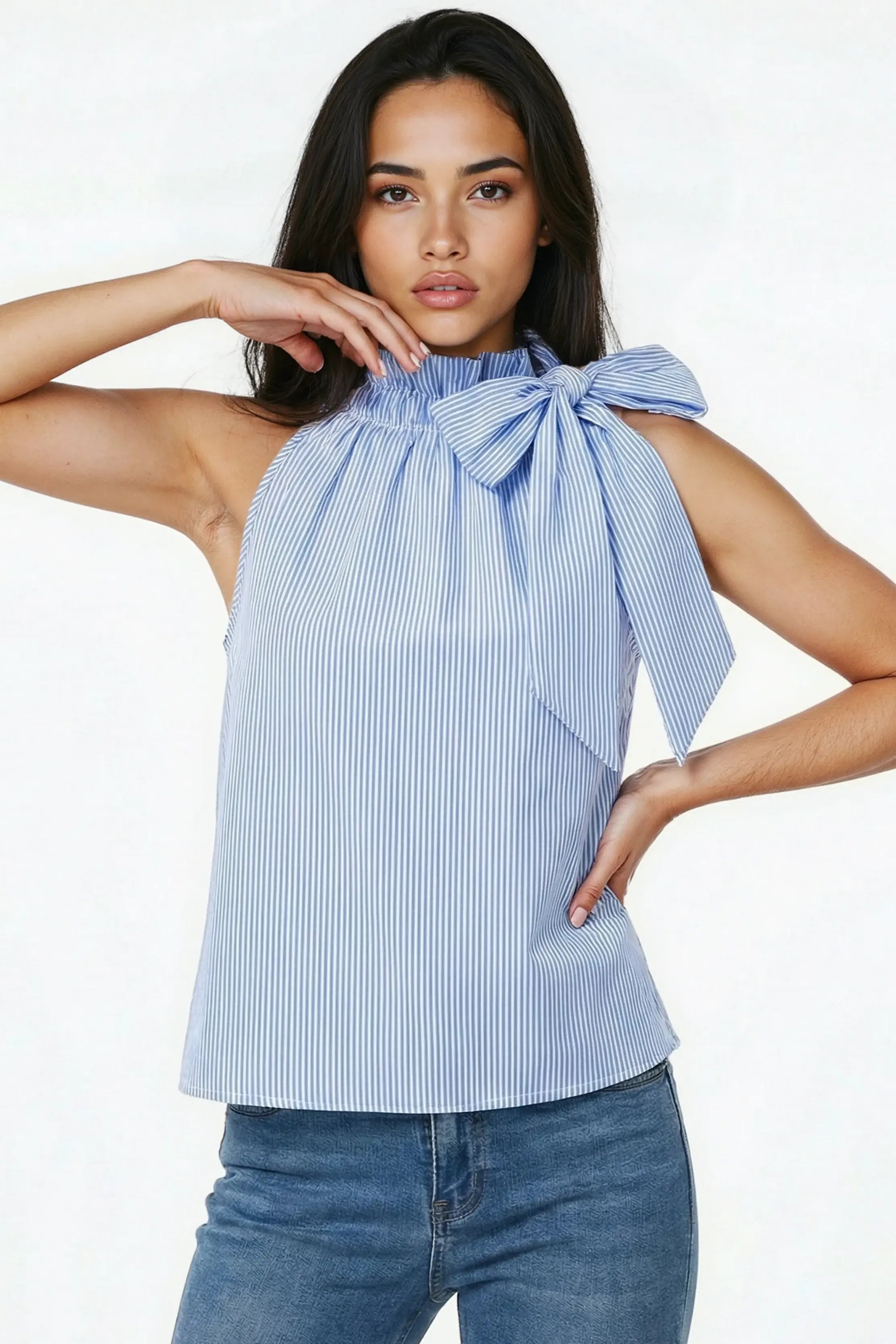 Striped Halter Top Miss Sparkling