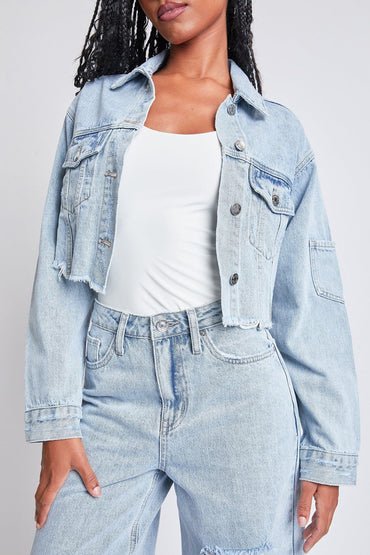 Women's Cropped Denim Jacket - LoveSalve